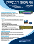 Closed Caption Display Systems