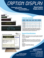 Closed Caption Display Systems