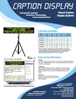 Closed Caption Display Systems