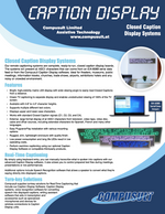 Closed Caption Display Systems